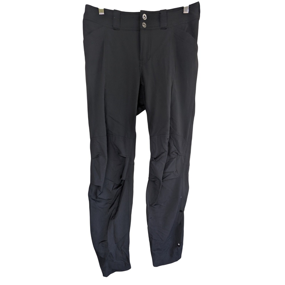 REI CO-OP Stretch Hiking‎ Pants Womens 6 Black Nylon Roll Up Trail Gorpcore